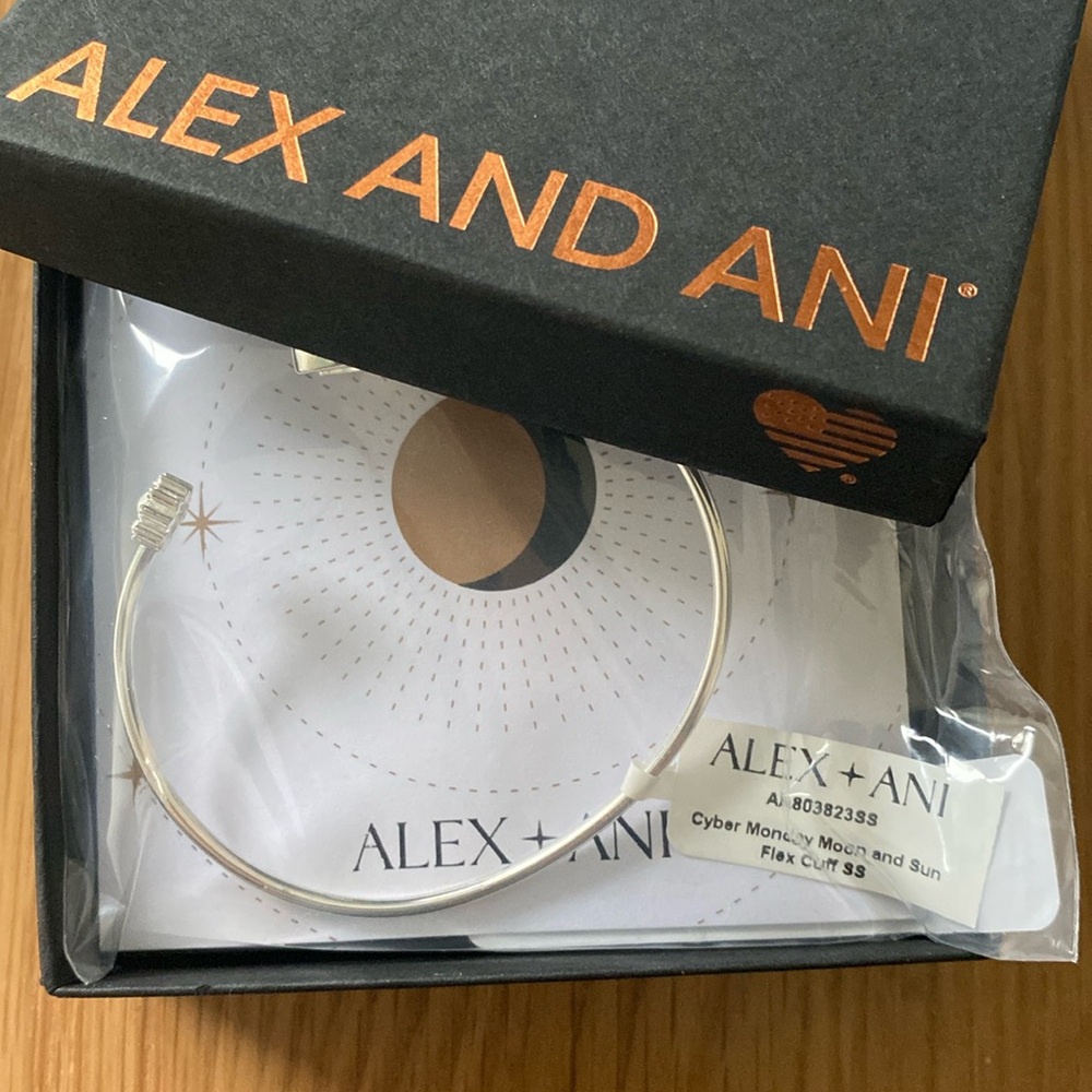 NWT Alex and Ani Sun and Moon flex bracelet cuff